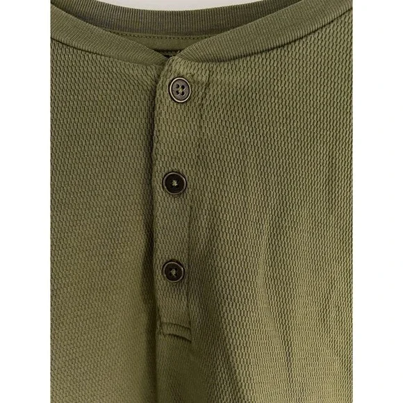 Tommy Bahama Boys Cotton Henley Jersey Long Sleeve Shirt XXL Olive Size 16 - Picture 2 of 5